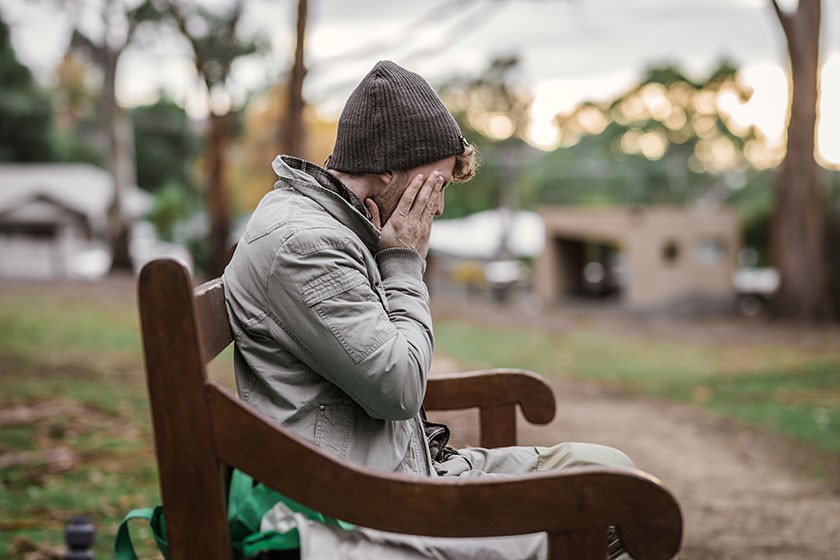 Living without a home is tough. One man bravely shares his story . Photo: Nick Hansen