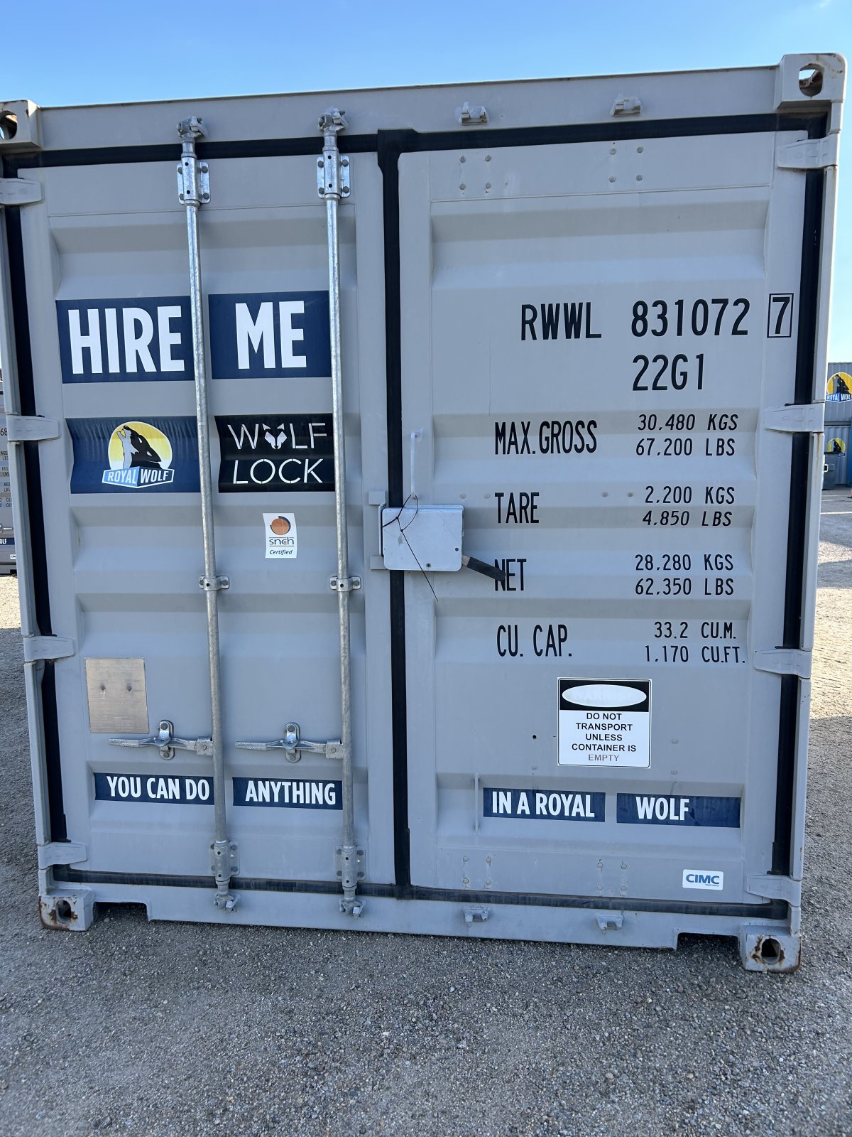 Wolf Den Containers 20Ft General Purpose Wolf Lock Container - Albury (Ex Hire Units ...